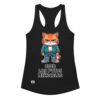 Camiseta de gatos para mujer ODIO LOS PUTOS MIÉRCOLES en color negro, vista plana