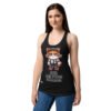 Camiseta de gatos para mujer ODIO LOS PUTOS SÁBADOS en color negro, sobre modelo