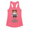 Camiseta de gatos para mujer ODIO LOS PUTOS SÁBADOS en color rosa eléctrico, vista plana
