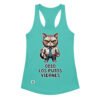 Camiseta de gatos para mujer ODIO LOS PUTOS VIERNES en color azul tahití, vista plana