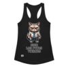 Camiseta de gatos para mujer ODIO LOS PUTOS VIERNES en color negro, vista plana