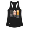 Camiseta de gatos para mujer PIEDRA, PAPEL, MUERTE SEGURA en color negro, vista plana