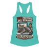 Camiseta de gatos para mujer EL PORTÁTIL YA NO ES TUYO en color azul tahití, vista plana