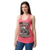 Camiseta de gatos para mujer EL PORTÁTIL YA NO ES TUYO en color rosa eléctrico, sobre modelo