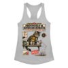 Camiseta de gatos para mujer PROTOCOLO DE DESTRUCCIÓN DECORATIVA en color gris jaspeado, vista plana