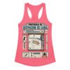 Camiseta de gatos para mujer PROTOCOLO DE OCUPACIÓN DE CAMA en color rosa eléctrico, vista plana