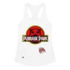 Camiseta de gatos para mujer PURRASIC PARK en color blanco, vista plana