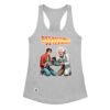 Camiseta de gatos para mujer REGRESO AL VETERINARIO en color gris jaspeado, vista plana