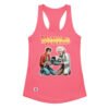 Camiseta de gatos para mujer REGRESO AL VETERINARIO en color rosa eléctrico, vista plana