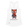 Camiseta de gatos para mujer SPIDER-CAT en color blanco, vista plana