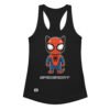 Camiseta de gatos para mujer SPIDER-CAT en color negro, vista plana