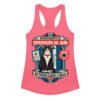 Camiseta de gatos para mujer SUPERVISIÓN DEL BAÑO en color rosa eléctrico, vista plana