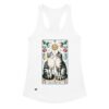 Camiseta de gatos para mujer LE GATOT · LOS AMANTES en color blanco, vista plana