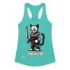 Camiseta de gatos para mujer TE KILL YOU LA VIDA en color azul tahití, vista plana