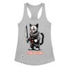 Camiseta de gatos para mujer TE KILL YOU LA VIDA en color gris jaspeado, vista plana
