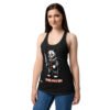 Camiseta de gatos para mujer TE KILL YOU LA VIDA en color negro, sobre modelo