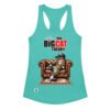 Camiseta de gatos para mujer THE BIG CAT THEORY en color azul tahití, vista plana