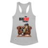 Camiseta de gatos para mujer THE BIG CAT THEORY en color gris jaspeado, vista plana