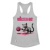 Camiseta de gatos para mujer THE WALKING CAT en color gris jaspeado, vista plana