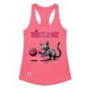 Camiseta de gatos para mujer THE WALKING CAT en color rosa eléctrico, vista plana