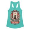 Camiseta de gatos para mujer TODA PUERTA CERRADA ES UNA OFENSA en color azul tahití, vista plana
