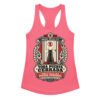 Camiseta de gatos para mujer TODA PUERTA CERRADA ES UNA OFENSA en color rosa eléctrico, vista plana