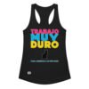 Camiseta de gatos para mujer TRABAJO MUY DURO PARA ALIMENTAR A MI PUTO GATO en color negro, vista plana