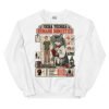 Sudadera de gatos «Ficha técnica del humano» — diseño MHD-002 de la serie Manual del Humano Doméstico en color Blanco