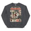 Sudadera de gatos «Ficha técnica del humano» — diseño MHD-002 de la serie Manual del Humano Doméstico en color Oscuro jaspeado