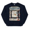 Sudadera de gatos «Protocolo de ocupación de cama» — diseño MHD-005 de la serie Manual del Humano Doméstico en color Marino