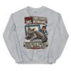 Sudadera de gatos «El portátil ya no es tuyo» — diseño MHD-008 de la serie Manual del Humano Doméstico en color Gris deportivo