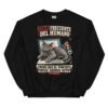 Sudadera de gatos «El portátil ya no es tuyo» — diseño MHD-008 de la serie Manual del Humano Doméstico en color Negro