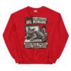Sudadera de gatos «El portátil ya no es tuyo» — diseño MHD-008 de la serie Manual del Humano Doméstico en color Rojo