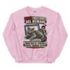 Sudadera de gatos «El portátil ya no es tuyo» — diseño MHD-008 de la serie Manual del Humano Doméstico en color Rosa claro