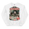 Sudadera de gatos «Evaluación del humano» — diseño MHD-009 de la serie Manual del Humano Doméstico en color Blanco