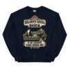 Sudadera de gatos «Reglamento del sofá» — diseño MHD-010 de la serie Manual del Humano Doméstico en color Marino