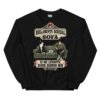 Sudadera de gatos «Reglamento del sofá» — diseño MHD-010 de la serie Manual del Humano Doméstico en color Negro