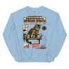 Sudadera de gatos «Protocolo de destrucción decorativa» — diseño MHD-011 de la serie Manual del Humano Doméstico en color Azul claro