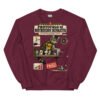 Sudadera de gatos «Protocolo de destrucción decorativa» — diseño MHD-011 de la serie Manual del Humano Doméstico en color Granate