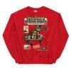 Sudadera de gatos «Protocolo de destrucción decorativa» — diseño MHD-011 de la serie Manual del Humano Doméstico en color Rojo