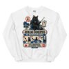 Sudadera de gatos «Humano en entrenamiento» — diseño MHD-012 de la serie Manual del Humano Doméstico en color Blanco