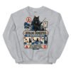 Sudadera de gatos «Humano en entrenamiento» — diseño MHD-012 de la serie Manual del Humano Doméstico en color Gris deportivo