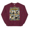Sudadera de gatos «Mantenimiento del humano» — diseño MHD-013 de la serie Manual del Humano Doméstico en color Granate