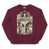 Sudadera de gatos «Clasificación de humanos útiles» — diseño MHD-014 de la serie Manual del Humano Doméstico en color Granate