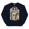 Sudadera de gatos «Clasificación de humanos útiles» — diseño MHD-014 de la serie Manual del Humano Doméstico en color Marino