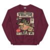 Sudadera de gatos «Inspección de bolsas y cajas» — diseño MHD-015 de la serie Manual del Humano Doméstico en color Granate