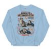 Sudadera de gatos «Adiestramiento afectivo» — diseño MHD-016 de la serie Manual del Humano Doméstico en color Azul claro