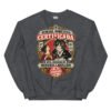 Sudadera de gatos «Humana doméstica certificada» — diseño MHD-017 de la serie Manual del Humano Doméstico en color Oscuro jaspeado