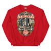 Sudadera de gatos «Humano doméstico certificado» — diseño MHD-018 de la serie Manual del Humano Doméstico en color Rojo
