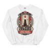 Sudadera de gatos «Toda puerta cerrada es una ofensa» — diseño MHD-019 de la serie Manual del Humano Doméstico en color Blanco